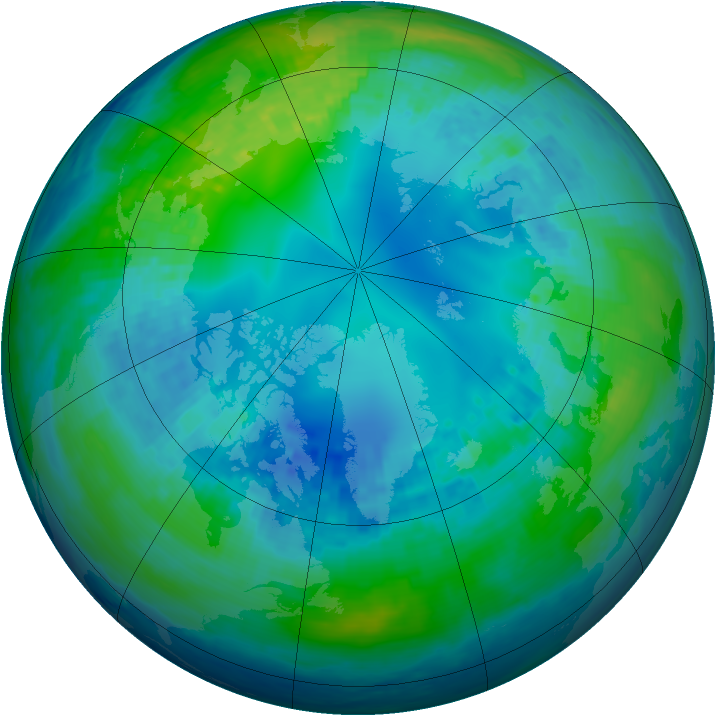 Arctic ozone map for 30 October 2002